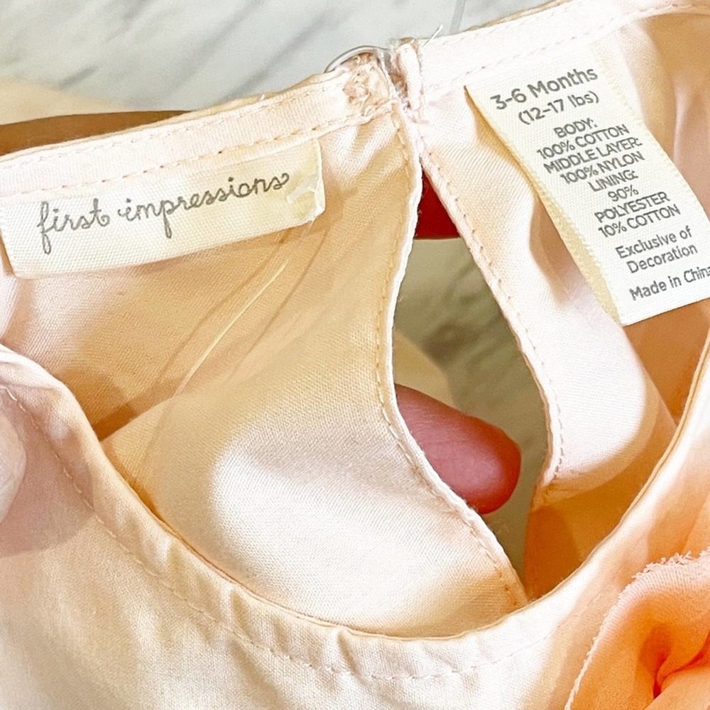 First Impressions Infant Floral Tulle Dress 3-6 mo - Picture 7 of 15